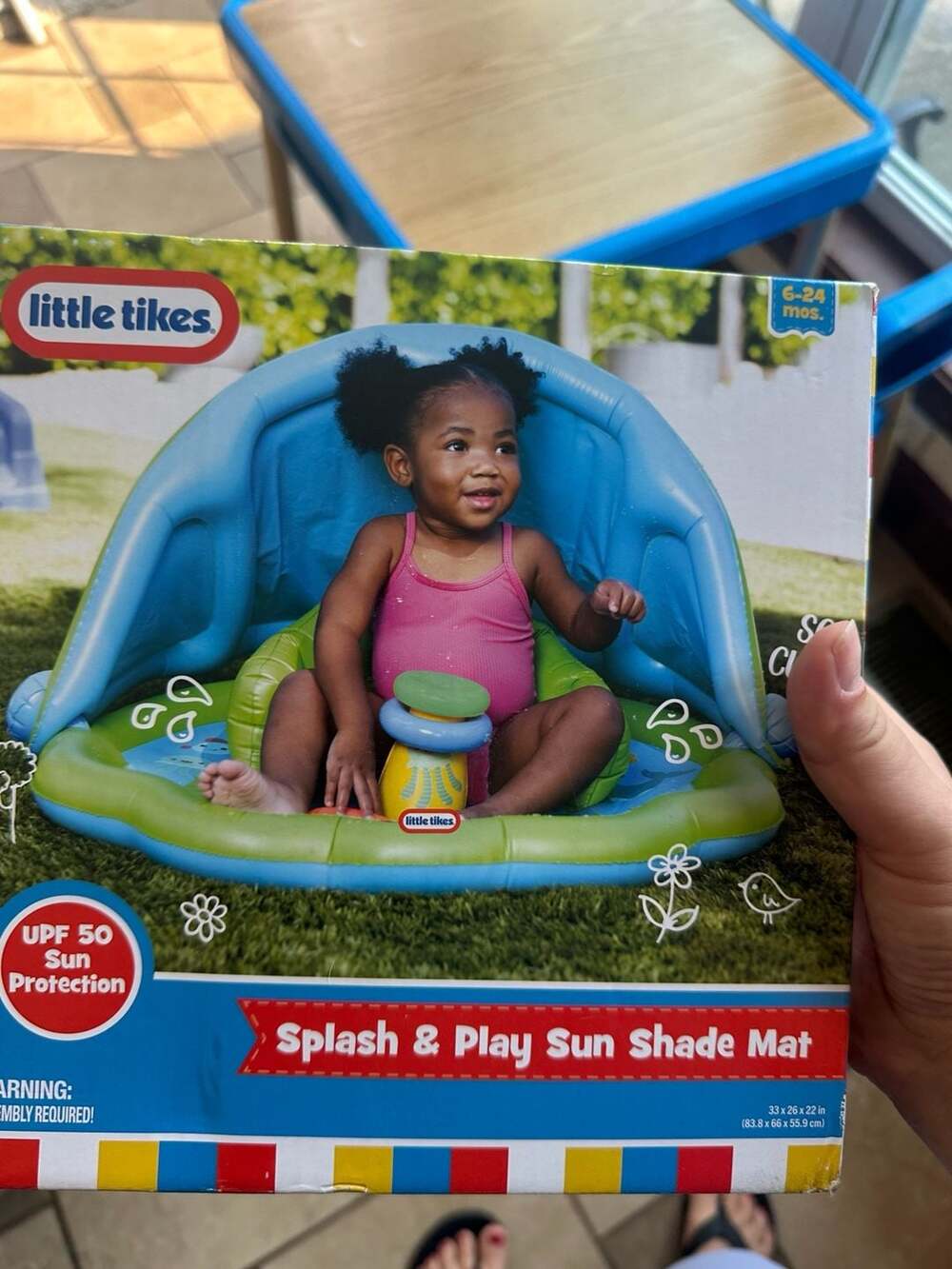 Little Tikes Outdoor Water Toys: Splash & Play Inflatable Sun-Shade Mat for Baby